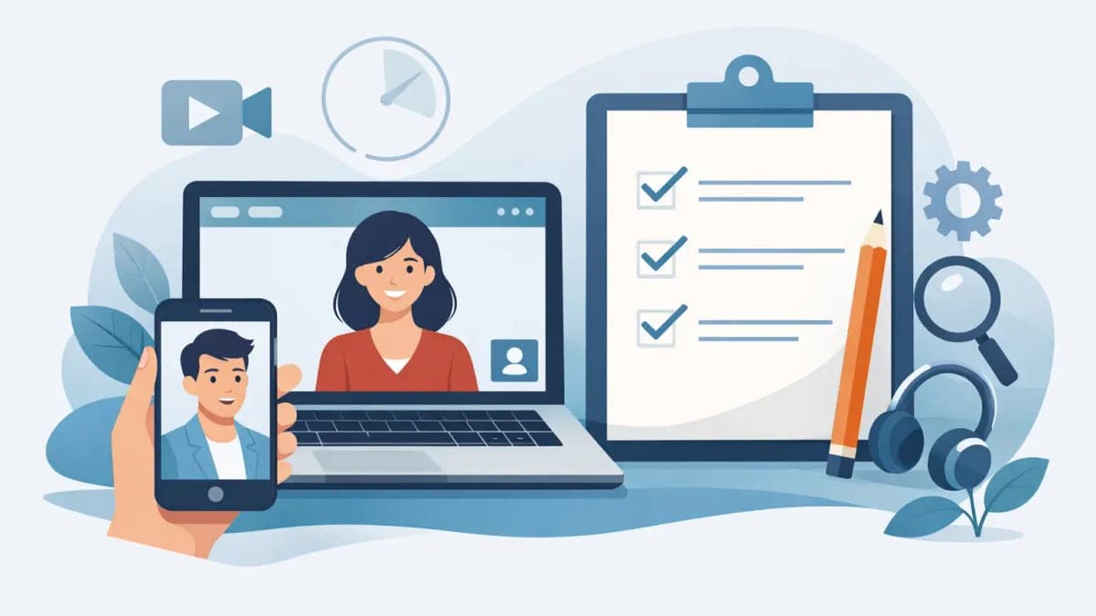 Checklist para evaluar plataformas de videoentrevistas asíncronas