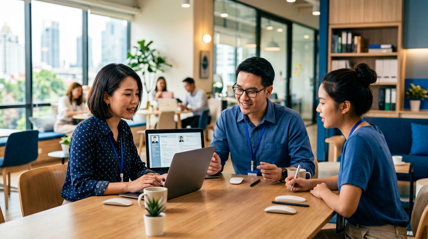 โซเชียลรับสมัครและเว็บ careers ไทย